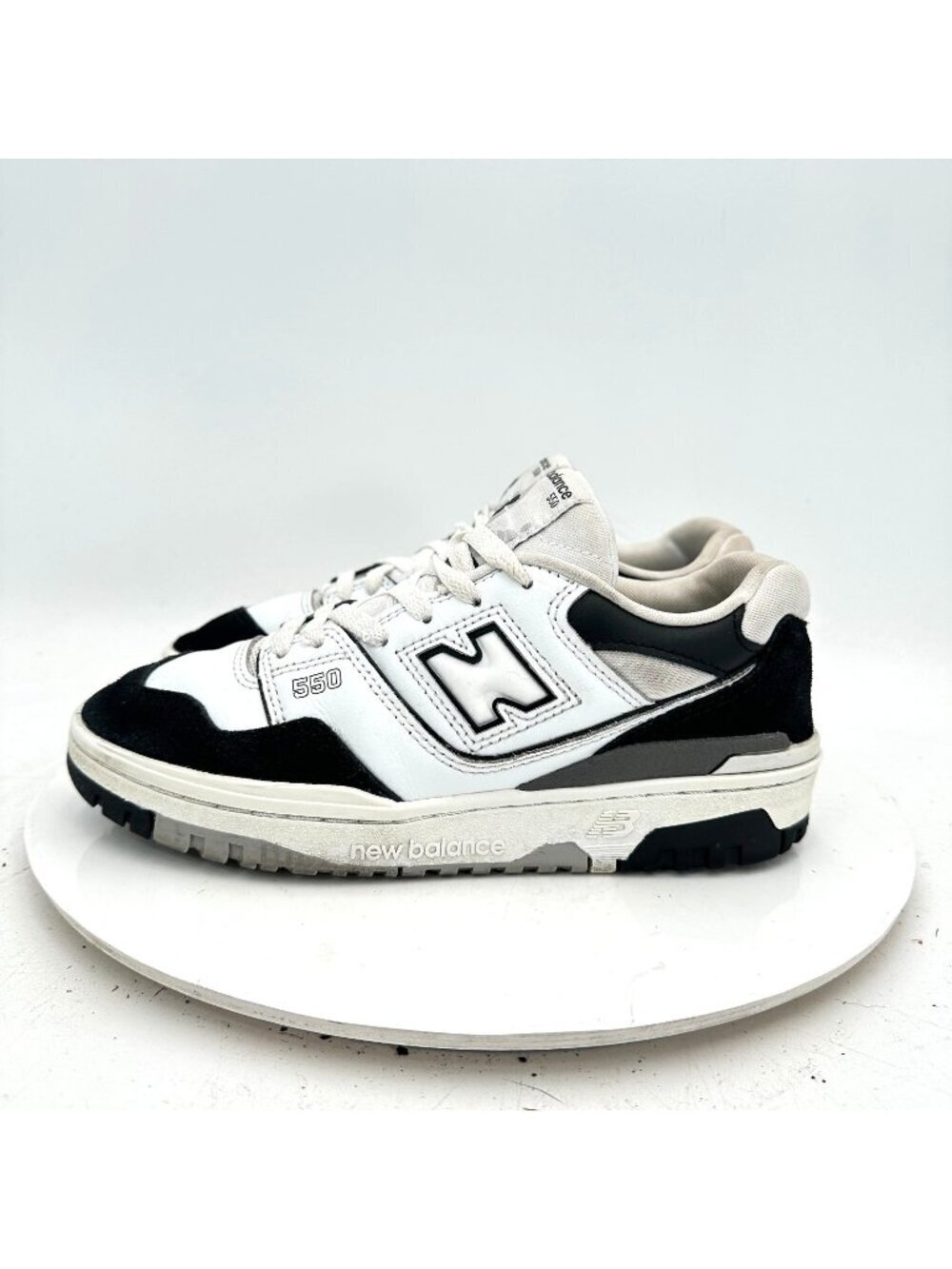 New Balance 550 Men Size 6 GSB550CA White Black Rain Cloud Low Top Shoes
